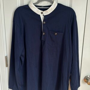 Brand New Mens long sleeve navy shirt.